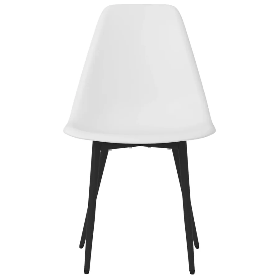 Chaises à manger lot de 6 blanc PP - 4