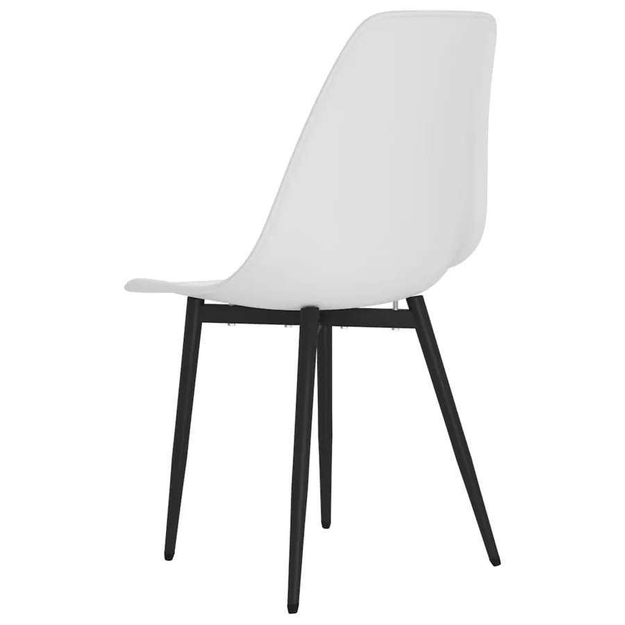 Chaises à manger lot de 6 blanc PP - 6