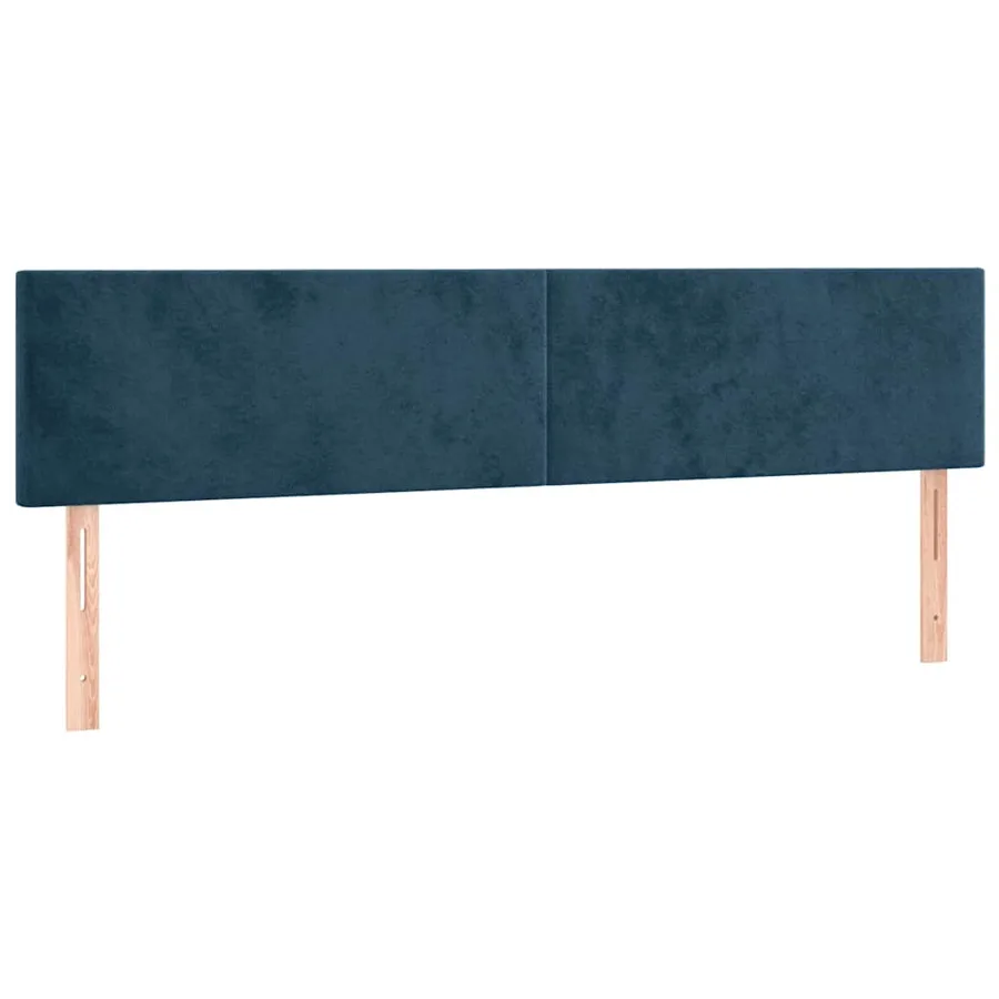 Tête de lit à LED Bleu foncé 160x5x78/88 cm Velours - 4