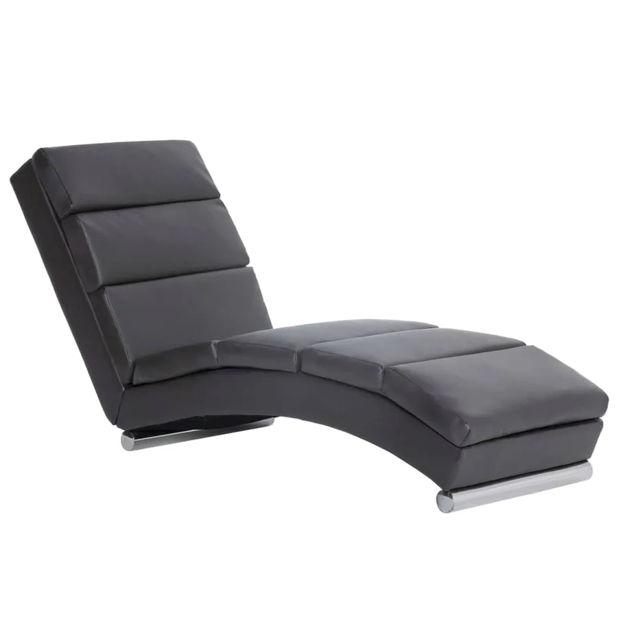 Chaise longue Gris Similicuir - 2