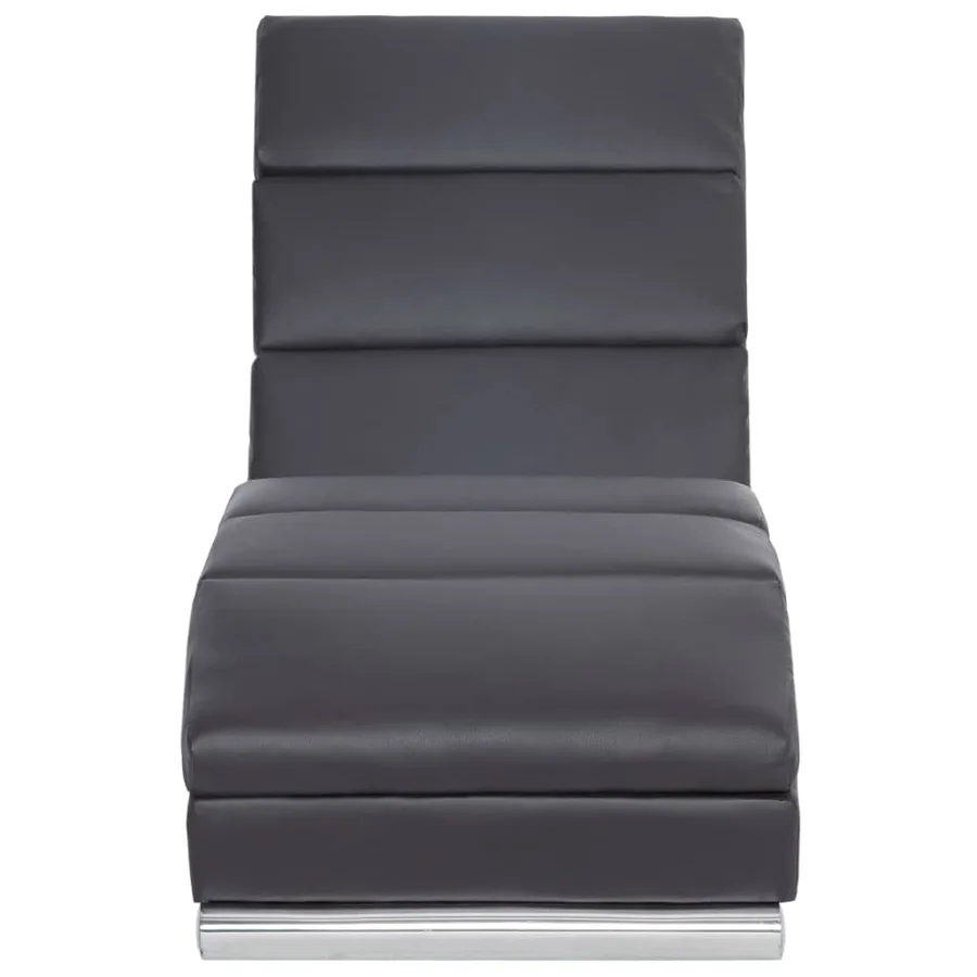 Chaise longue Gris Similicuir - 5