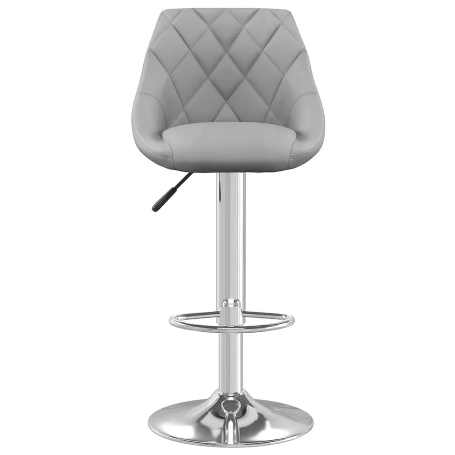 Tabourets de bar lot de 2 gris clair velours - 4