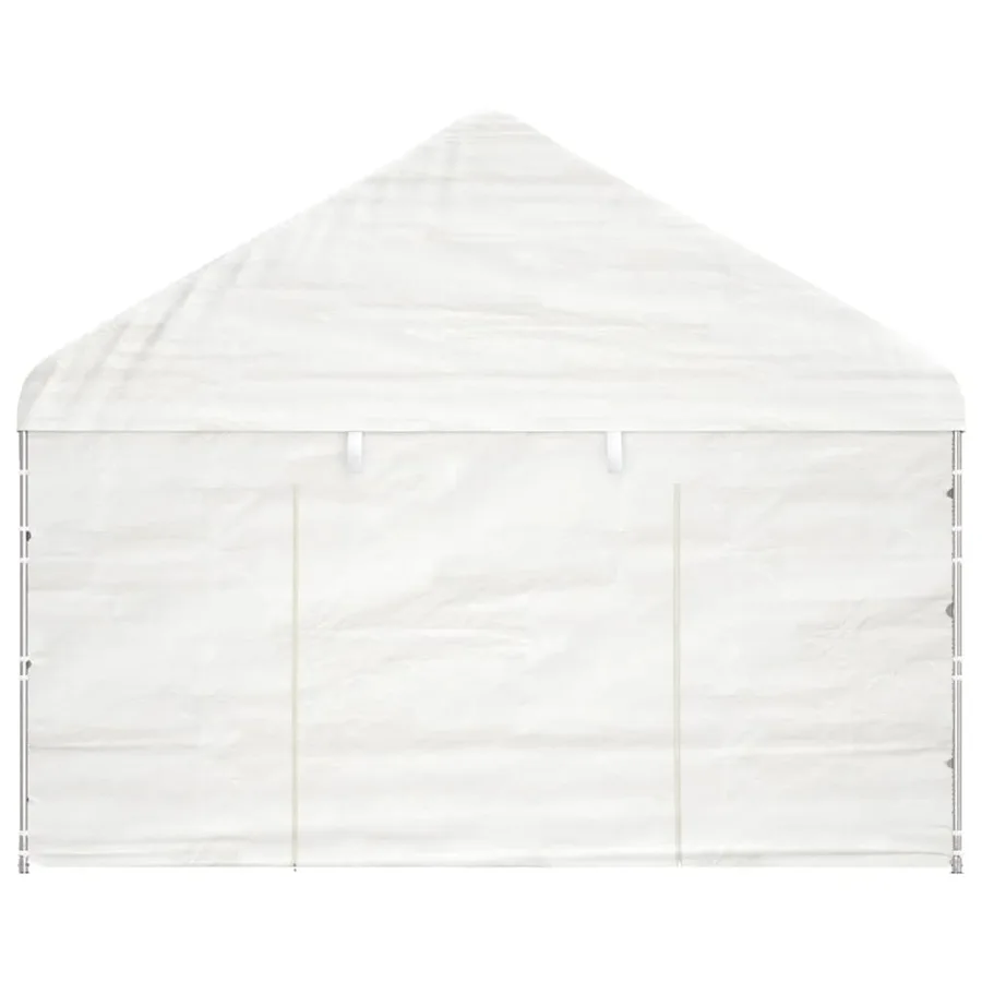 Belvédère avec toit blanc 4,08x2,23x3,22 m polyéthylène - 3