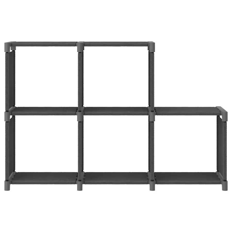 Étagère d'affichage 5 cubes Gris 103x30x72,5 cm Tissu - 2