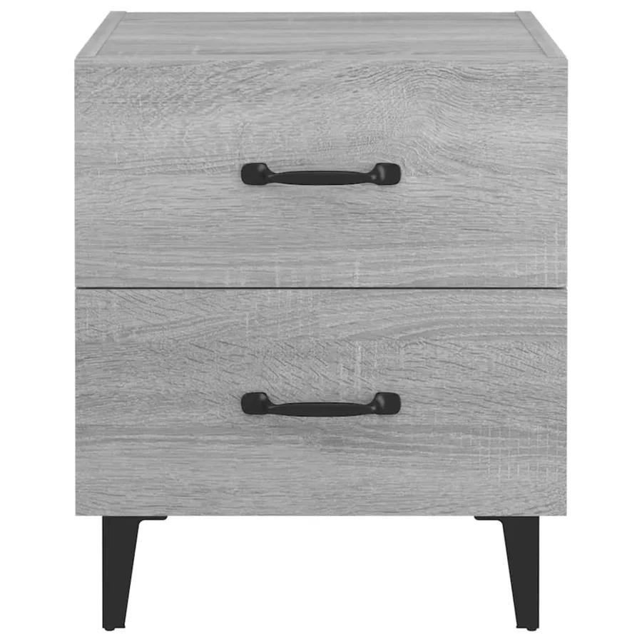 Tables de chevet 2 pcs Sonoma gris 40x35x47,5 cm - 4