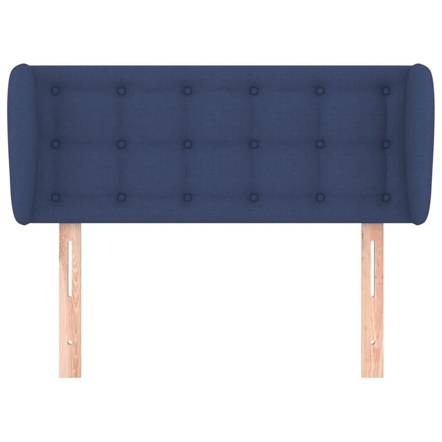 Tête de lit avec oreilles Bleu 93x23x78/88 cm Tissu - 3