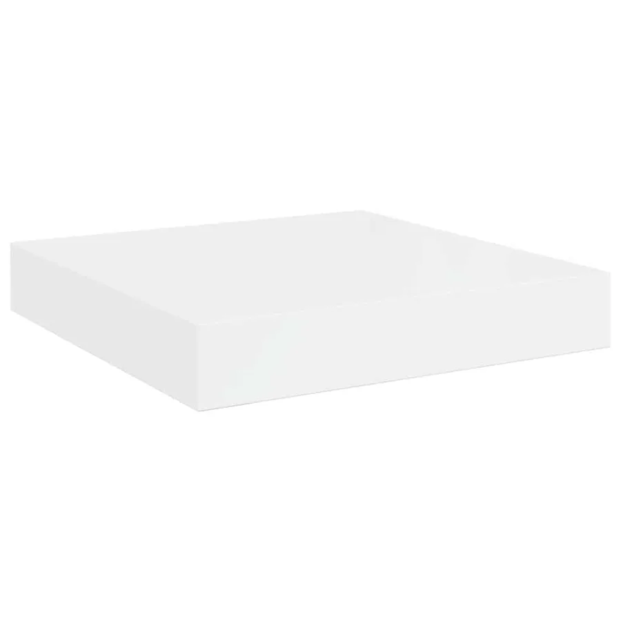 Étagère murale flottante Blanc brillant 23x23,5x3,8 cm MDF - 2