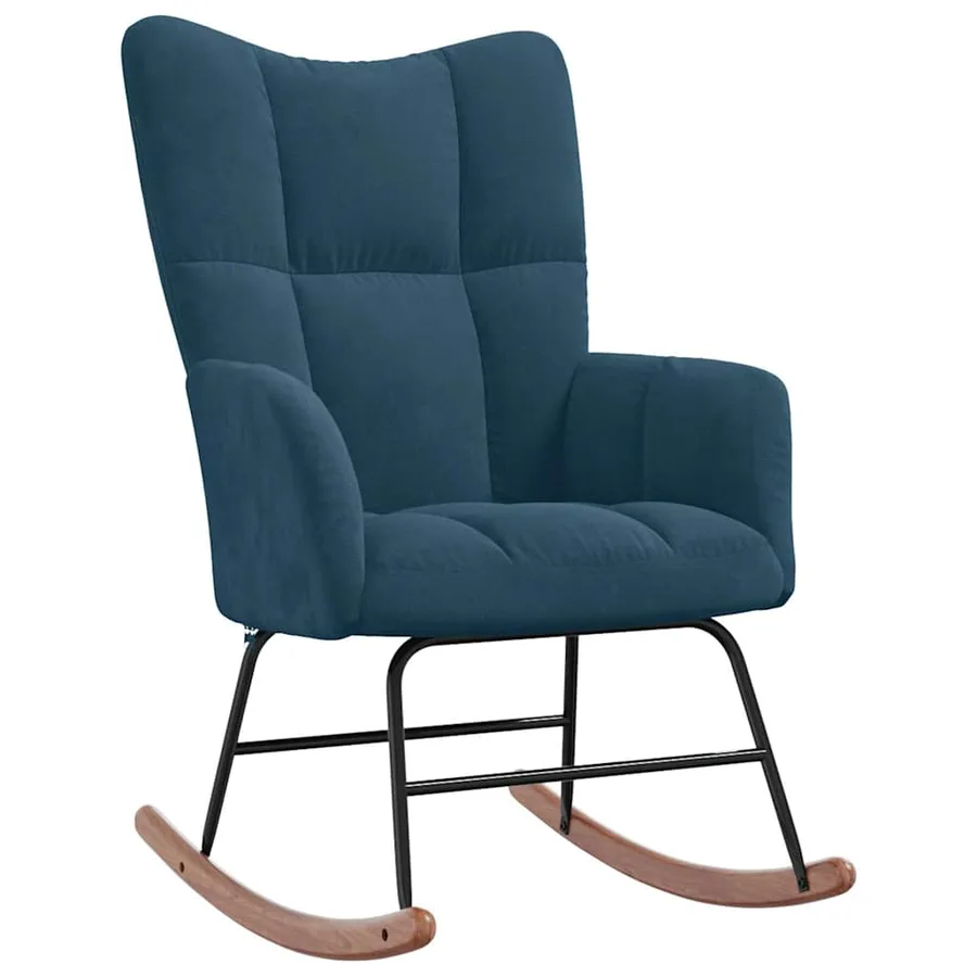 Chaise à bascule Bleu Velours - 2