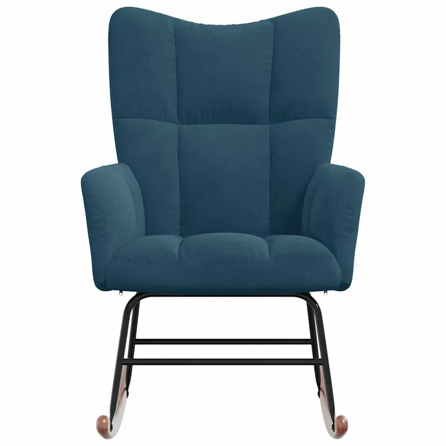 Chaise à bascule Bleu Velours - 3