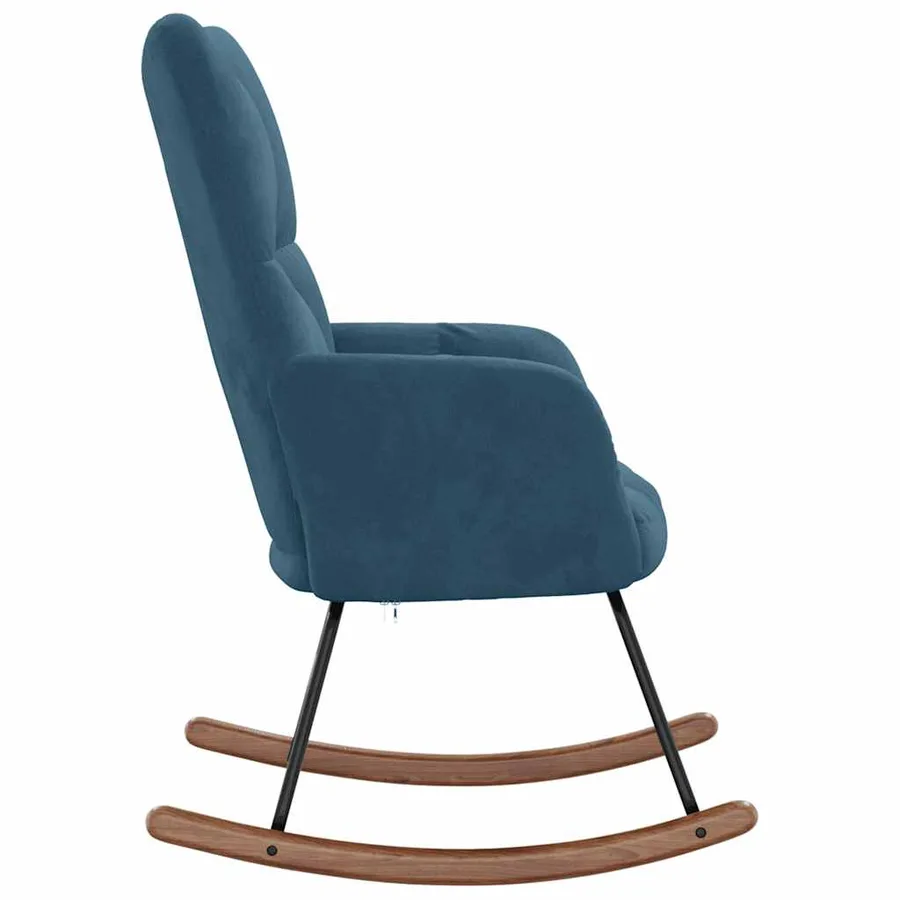 Chaise à bascule Bleu Velours - 4