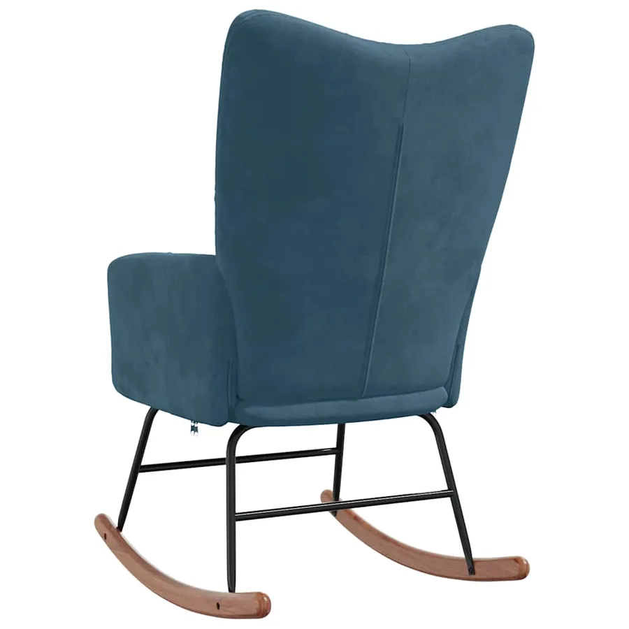 Chaise à bascule Bleu Velours - 5