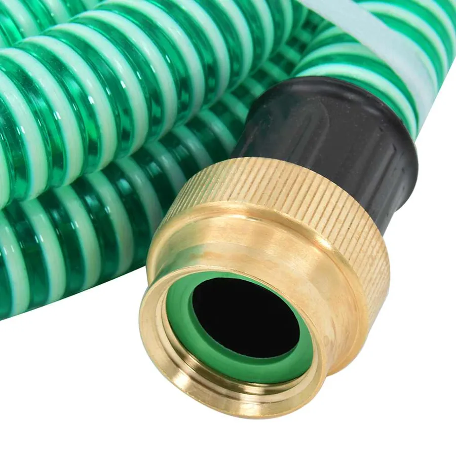 Tuyau d'aspiration avec raccords en laiton vert 1,1" 15 m PVC - 2