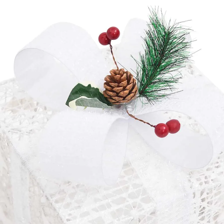 Boîtes-cadeaux de Noël décoratives 3 pcs Extérieur Intérieur - 6