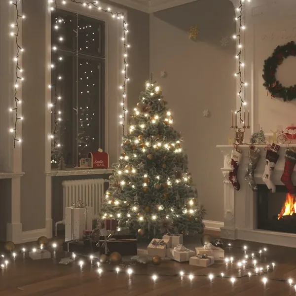 Guirlande LED avec 300 LED Blanc froid 30 m PVC