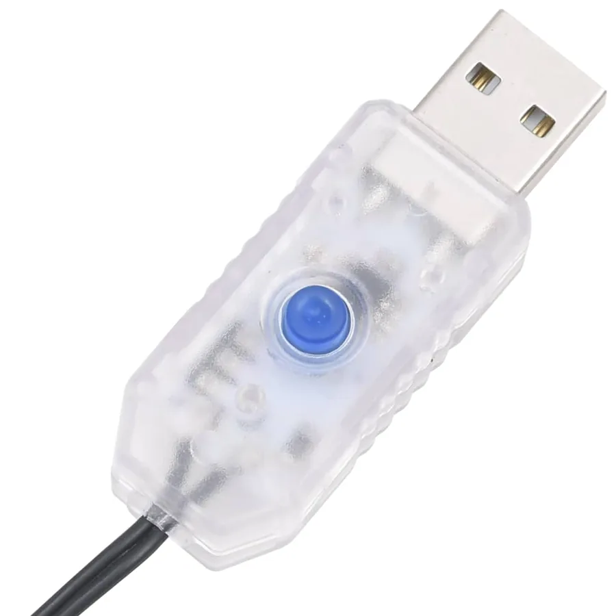 Guirlande LED avec 300 LED Blanc froid 30 m PVC - 7