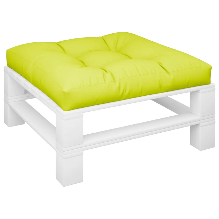 Coussin de palette vert brillant 70x70x12 cm tissu - 3