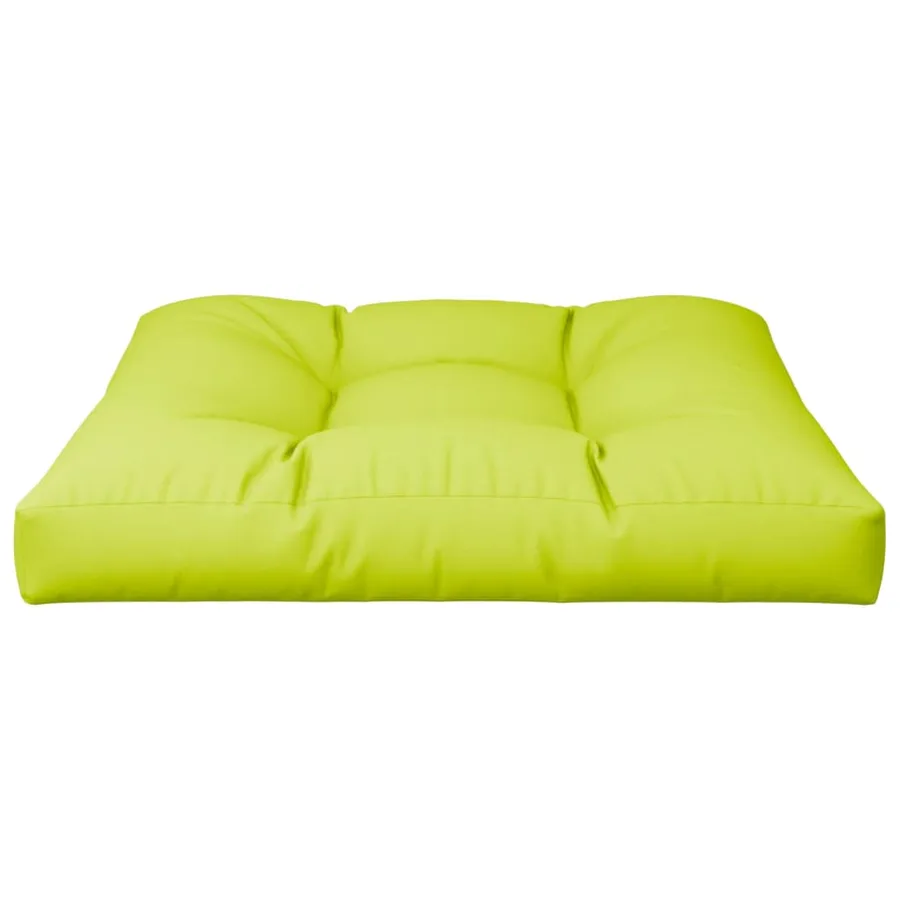 Coussin de palette vert brillant 70x70x12 cm tissu - 4