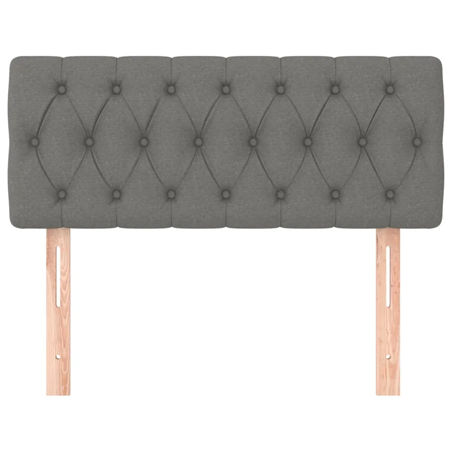 Tête de lit Gris foncé 100x7x78/88 cm Tissu - 3