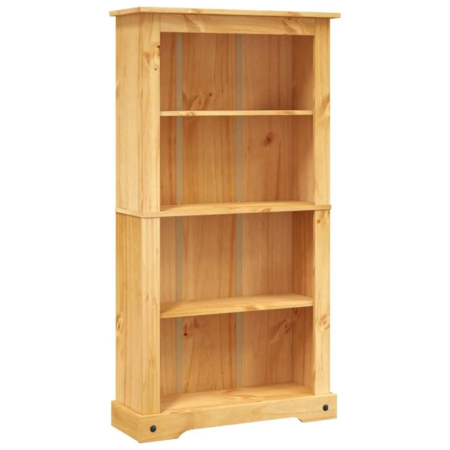 Bibliothèque 4 niveaux Gamme Corona Pin mexicain 80x29x150 cm - 2