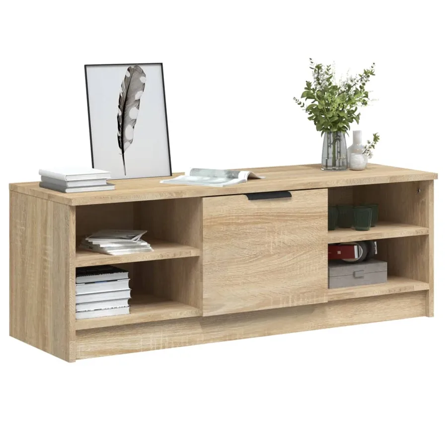 Meuble TV Chêne sonoma 102x35,5x36,5 cm Bois d'ingénierie - 4