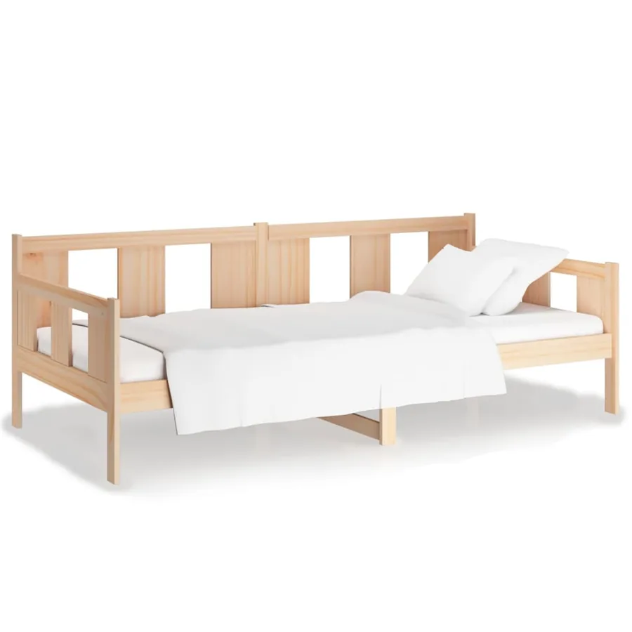 Lit de jour sans matelas bois de pin massif 90x190 cm - 2