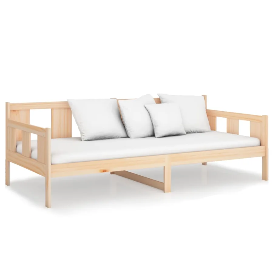 Lit de jour sans matelas bois de pin massif 90x190 cm - 5