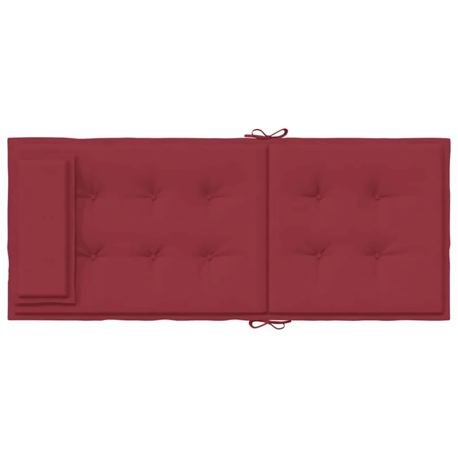 Coussins de chaise à dossier haut lot de 2 rouge bordeaux - 7