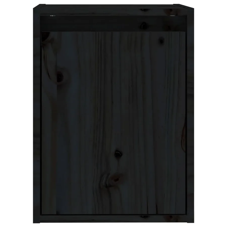 Armoires murales 2 pcs Noir 30x30x40 cm Bois de pin massif - 5