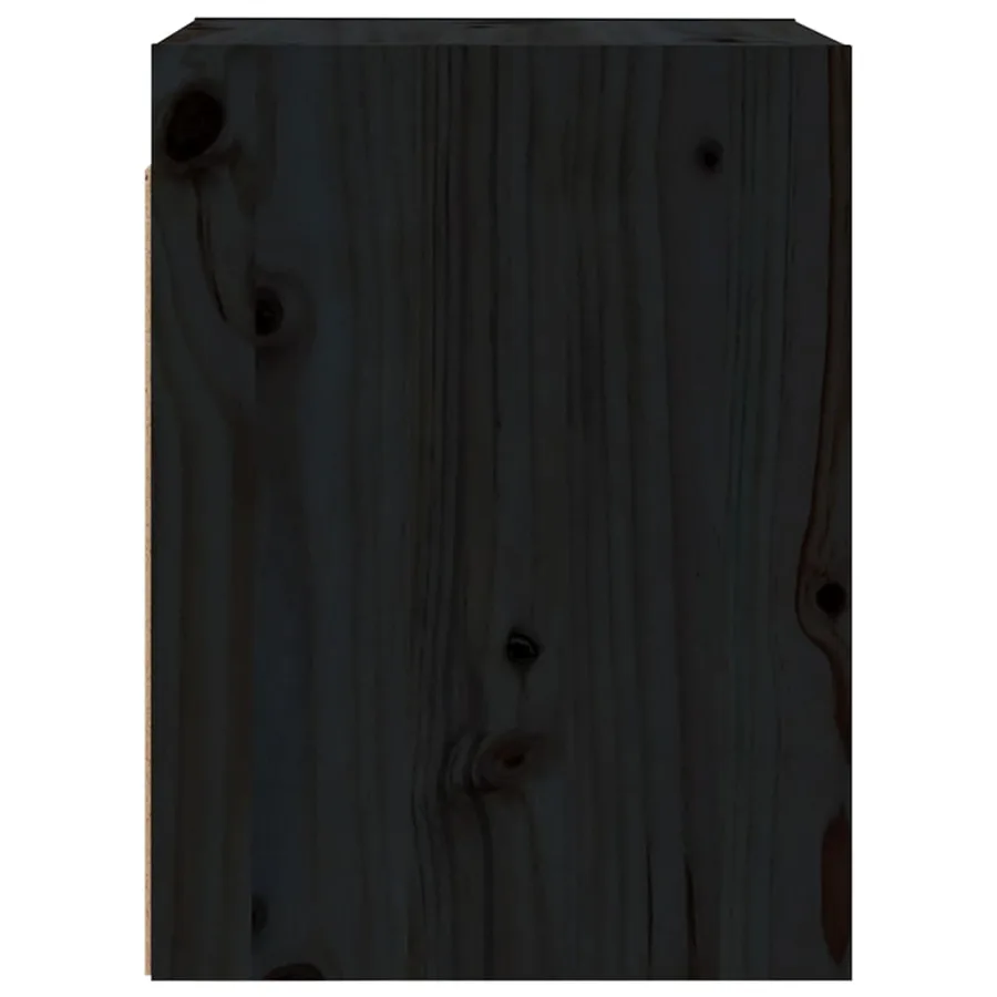 Armoires murales 2 pcs Noir 30x30x40 cm Bois de pin massif - 7