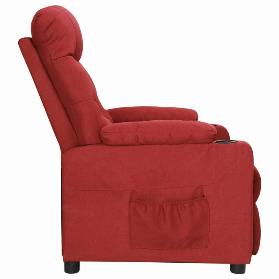 Fauteuil inclinable Rouge bordeaux Tissu - 3