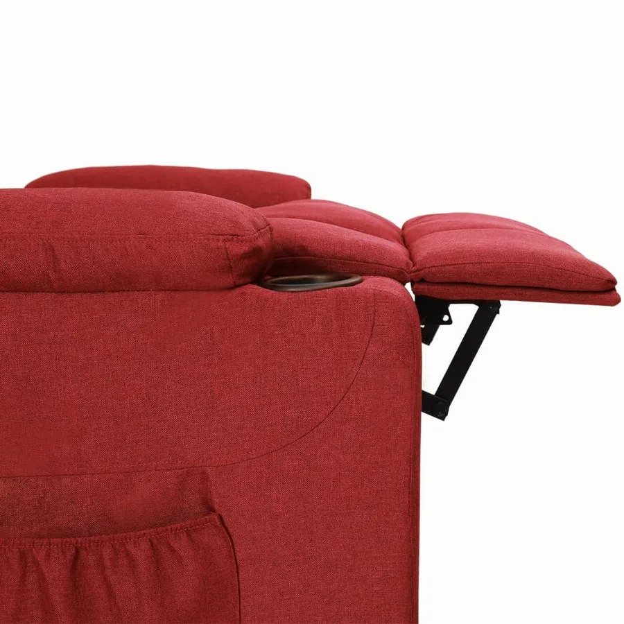 Fauteuil inclinable Rouge bordeaux Tissu - 6