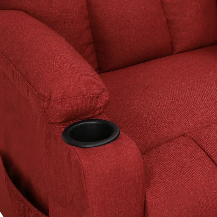 Fauteuil inclinable Rouge bordeaux Tissu - 7