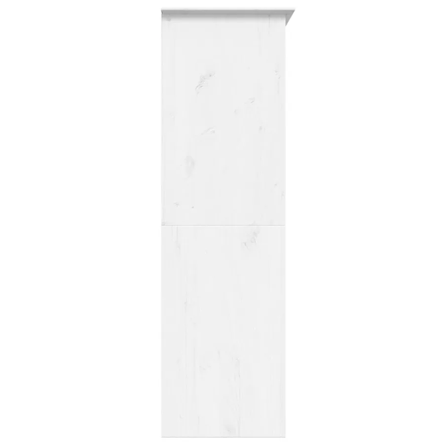 Garde-robe BODO blanc 146x53,5x173 cm bois massif de pin - 5