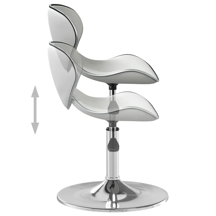 Tabouret de bar Blanc Similicuir - 6