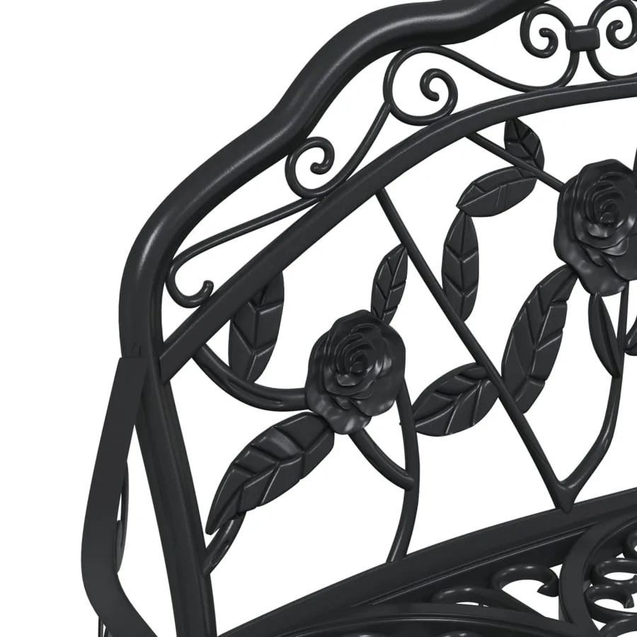 Banc de jardin 100 cm Aluminium coulé Noir - 6