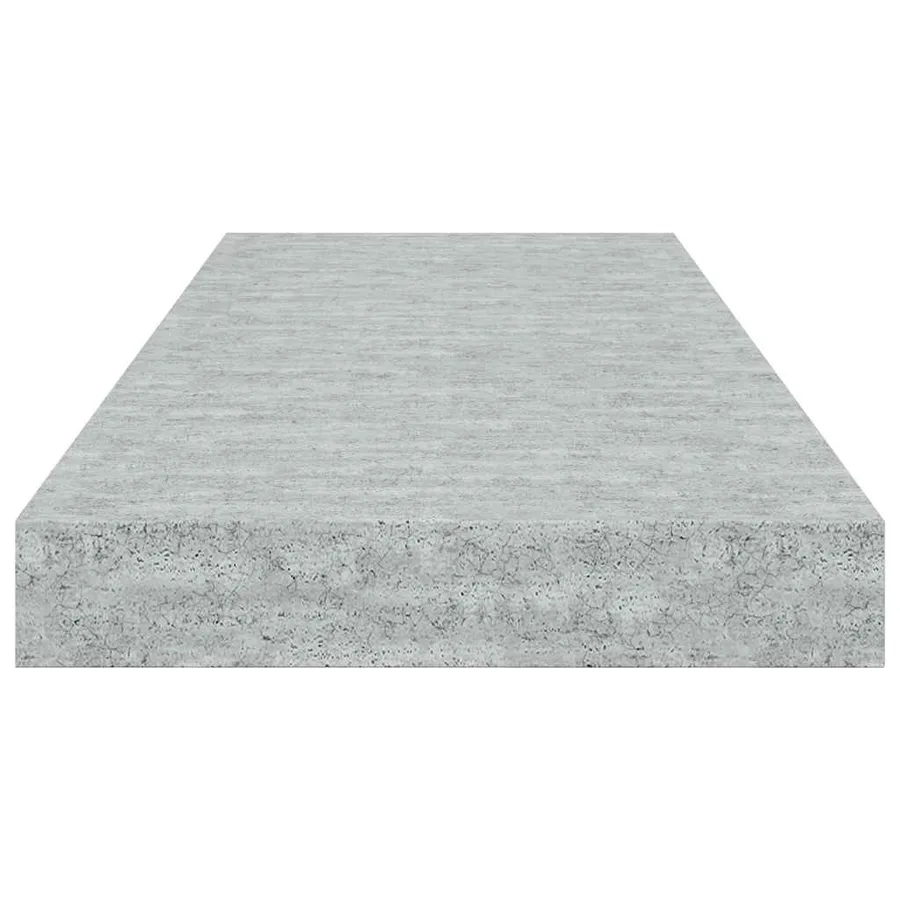 Étagères murales flottantes 2 pcs gris béton 60x23,5x3,8 cm MDF - 8