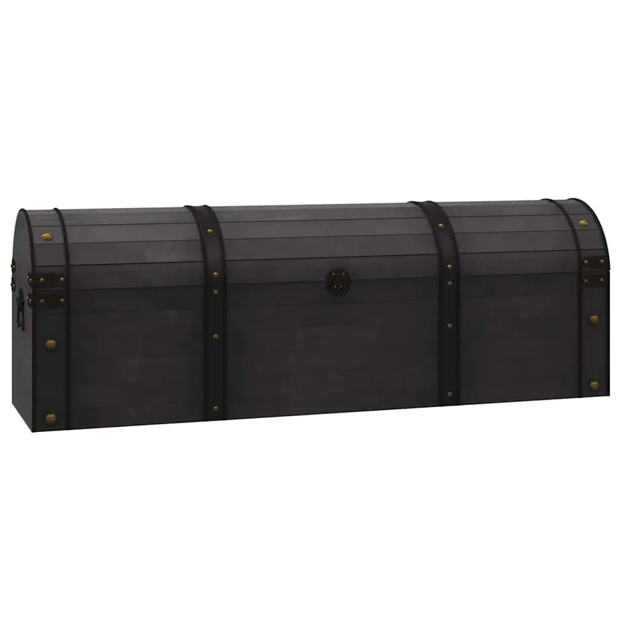 Coffre de rangement Bois massif style vintage 120x30x40 cm - 2