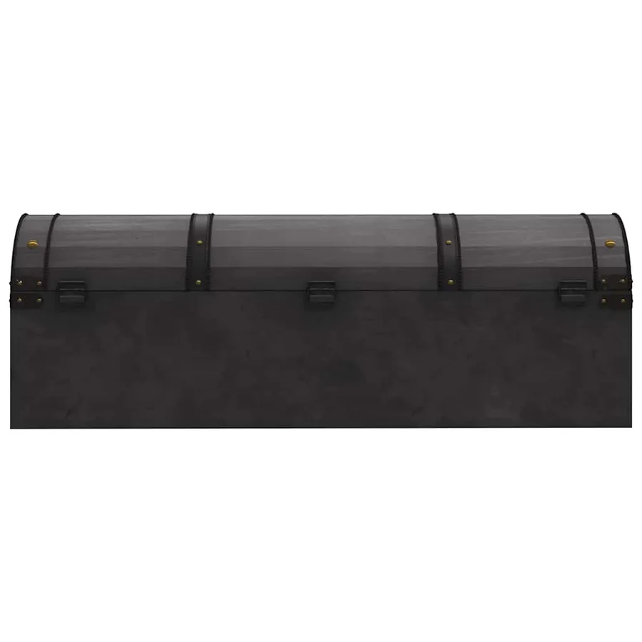 Coffre de rangement Bois massif style vintage 120x30x40 cm - 5