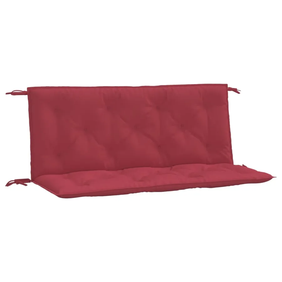 Coussins de banc de jardin lot de 2 rouge bordeaux tissu Oxford - 2