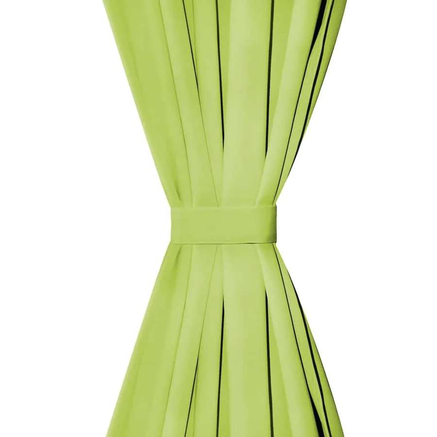 Rideau occultant avec boucles 2 pcs 140 x 175 cm Vert - 3