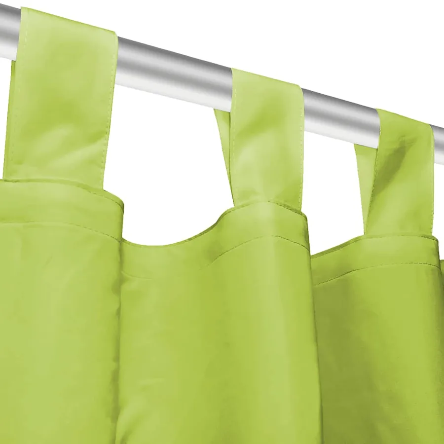 Rideau occultant avec boucles 2 pcs 140 x 175 cm Vert - 4