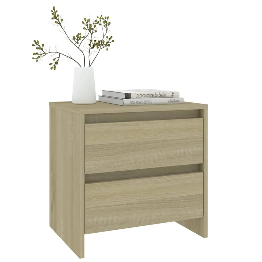 Tables de chevet 2 pcs chêne sonoma bois d'ingénierie - 7