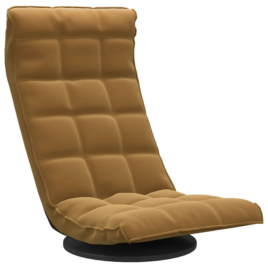 Chaise de sol pivotante Marron Velours - 2