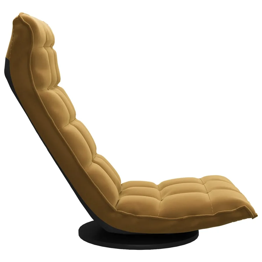 Chaise de sol pivotante Marron Velours - 4