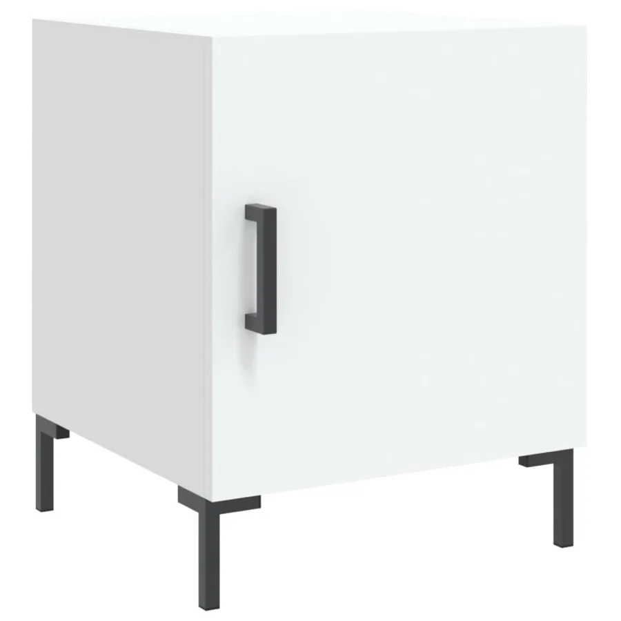 Tables de chevet 2 pcs blanc 40x40x50 cm bois d’ingénierie - 3