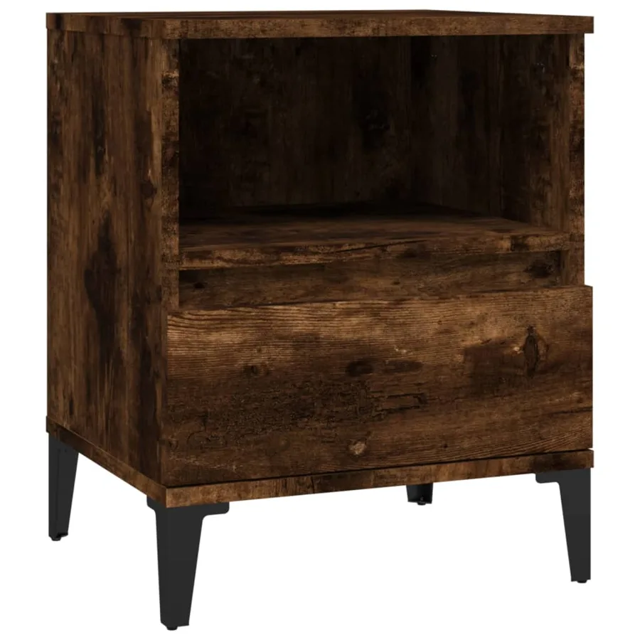 Table de chevet Chêne fumé 40x35x50 cm - 2