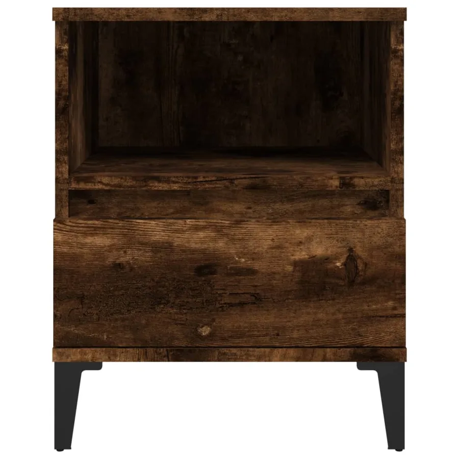 Table de chevet Chêne fumé 40x35x50 cm - 6