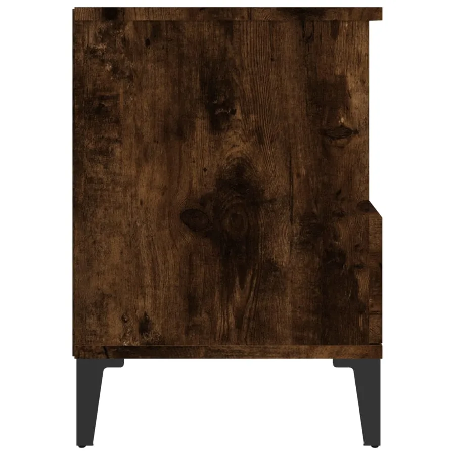 Table de chevet Chêne fumé 40x35x50 cm - 8