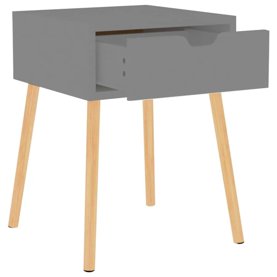 Tables de chevet 2 pcs Gris 40x40x56 cm Bois d'ingénierie - 6