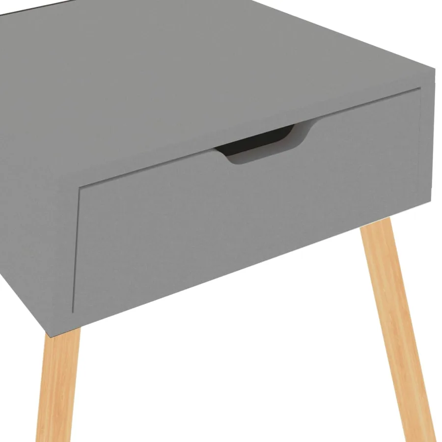 Tables de chevet 2 pcs Gris 40x40x56 cm Bois d'ingénierie - 9